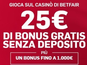 Betfair Casino bonus gratis